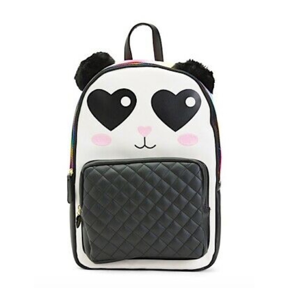 Betsey Johnson large rainbow panda backpack
